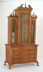 SaLe!!! Miniature Handcarved Walnut Dining Room Show Case