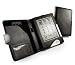Tuff-Luv Traditional Faux / Veggie Leather case Folio cover for Pocketbook 602 / 603 Book Style - Black