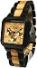 Tense Natural Wood Square Walnut Two Tone Multi Eye Watch B7305WM LF