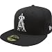 MLB Anaheim Angels Black with White 59FIFTY Fitted Cap (7 1/2)
