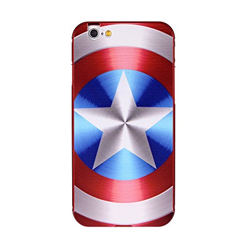 5S Case,Saler-Lee Ultra-thin Luxury Aluminum Metal PC Back (America Captain) Case Cover for Iphone 5/5S/SE