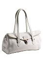 Prada Leather BR2375 White Pushlock Handbag