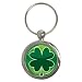 Key Chain Round of Green Shamrock (Celtic, Club, Gold, Irish, Ireland, Little, Charm, Cross, Four Leaf Clover, Jewelry, Necklace, Pendant, Ring, Tattoo, Diamond, Designs, Charm, Lucky, Luck)