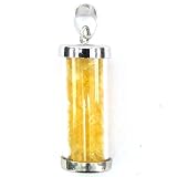 26mm citrine chip glass bottle pendant bead