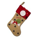Christmas Stocking Doggie Paws Personalized