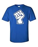 Jacted Up Tees New York Giants Fist Men's T-Shirt - 2XL Royal Blue (980)