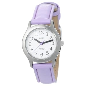 Timex Kids' T79091 My First Timex Purple Leather Strap Watch