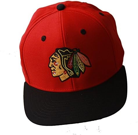 NHL Chicago Blackhawks Red/Black Snapback Hat + GT Sweat Wristband