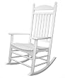 Recycled Earth-Friendly Kennedy Outdoor Patio Rocking Chair - White