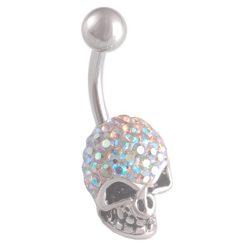 14 Gauge 1.6mm 3/8 10mm cute belly ring navel bar surgical steel unique button AWGI Body Piercing Jewelry