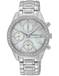 Seiko Womens SNDY21 Stainless Steel Analog with Mother-Of-Pearl Dial Watch