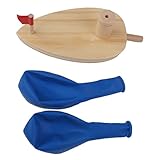 【ノーブランド品】キッズ 赤ちゃん 子供 木製 おもちゃ バルーンボート ボート 吹き球 ゲーム 教育玩具 知育玩具