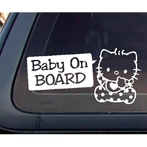 Hello Kitty Baby On Board Car Decal /Sticker