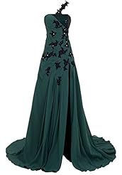 Lace Corset   Waistline Chiffon Evening Dress 