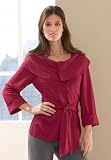 Ponté Knit Belted Wrap Jacket