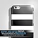 iPhone 6 Slim Case, Akna Stylish-fit Series Ultra Slim Stylish Full Cover Case For iPhone 6 [Slim Girl Case] - [Classic Black White Stripe](U.S)