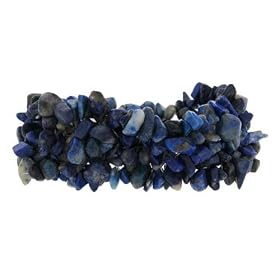 5 Strand Stretch Chip Bracelet - Lapis Lazuli by Lazuli
