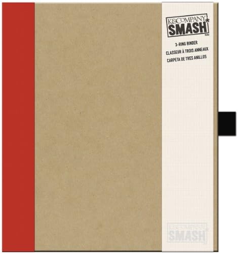 K&Company Smash Binder Kraft with Red, 11.5 x 10-Inch