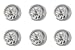 6 Pairs Studex April/Crystal Regular 4mm Stainless Steel Bezel Setting Ear Piercing Stud Earrings Birthstone
