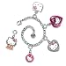 CHARM IT! Sanrio Hello Kitty 5 Charm Happy Birthday & Silver Chain Link Bracelet Set in Jewelry Gift Box