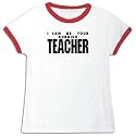 T-Shirt Ringer Woman White " I Can Be You Kurdish Teacher " Languaje