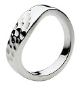 Kit Heath Sterling Silver Ladies Contemporary Hammered Ring