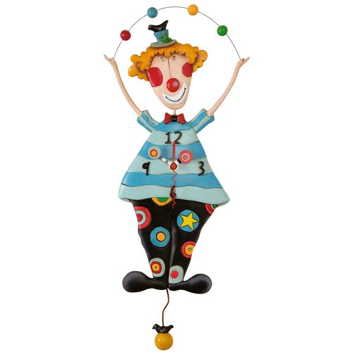 Enesco Allen Designs Wanduhr mit Pendel Clownin' Around