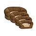 K&H Pet Products Ortho Bolster Sleeper Orthopedic Dog Bed Brown Small 20 Inches