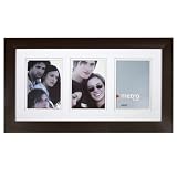 Nexxt by Linea Metro Frame, Holds 3 5-inch-by-7-Inch Photos, White Mat