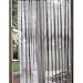 Shimmering organza tie-top curtain silver 140x180