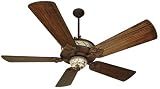 Craftmade SM52RI, San Miguel Rustic Iron 54" Outdoor Ceiling Fan with B554P-WAL Blades