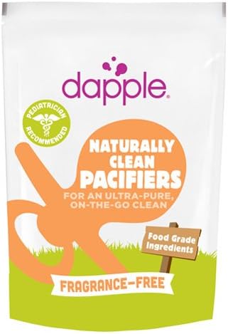 New - Dapple Pacifier Wipes - Food Grade - Fragrance Free - 25 Count