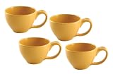 Chantal 16-Ounce Multi-Use Mug, Semi Gloss Curry Yellow, Set of 4 by Chantal