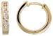 14k Gold / Diamond Huggie Earrings 1/2 (12 mm)