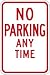 Federal No Parking Any Time Sign