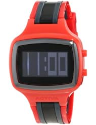 Activa By Invicta Unisex AA400-016 Black Digital Dial Red and Black Polyurethane Watch