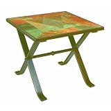 Calypso End Table in Gunmetal Toned