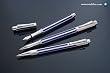 Caran d' Ache Varius Blue Lacquer Ballpoint Pen - Blue/Silver 4480.019