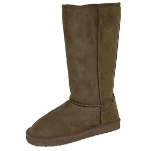 JC Fashion Boots Ladies 12 Inch Microsuede Sherpa Lined Boots by JC Fashion