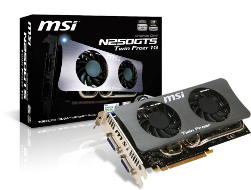 MSI Military Class 1 GB GDDR3 RAM Twin Frozr Cooler Graphics Card N250GTS Twin Frozr 1G