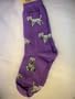 For Bare Feet Large Print Westie Purple Sock Medium