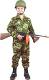 Kid's Military Army Costume (Size:Medium 8-10)