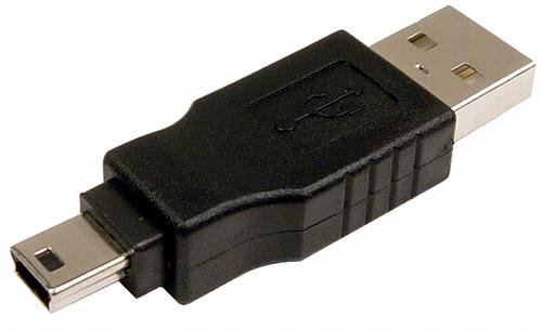 Ziplinq® USB A Male to USB Mini 5 Pin Adapter