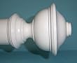 White Chaucer Finial for a 2" dowel rod - 1/pack [CAPITOL CITY LUMBER]