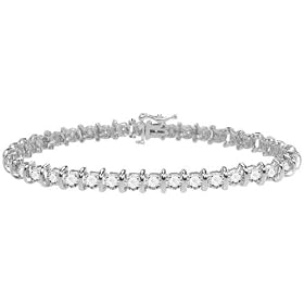 Diamond Tennis Bracelet 2 Carat (ctw) in White Gold by MyJewelryBox.com