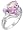Huge Trillion Cut Rose De France Amethyst Ring set in Sterling Silver (4.5)