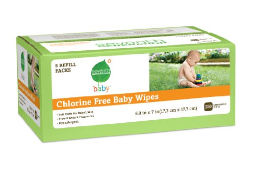 Seventh Generation Chlorine Free Baby Wipes, 350-count Box