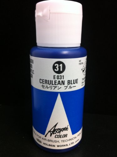 Aeroflash Color (Cerulean Blue E-031) 1 Bottle of 35ml From Holbein Japan
