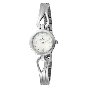 Bulova Women's 96L124 Bangle White Dial Watch