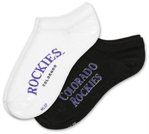 MLB Colorado Rockies Women's No-Show Socks (2 Pack)